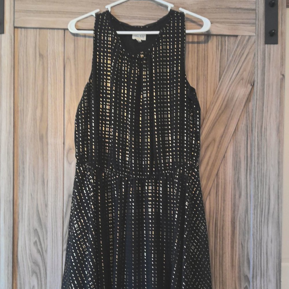 Gently Worn Black and Gold Formal Dress